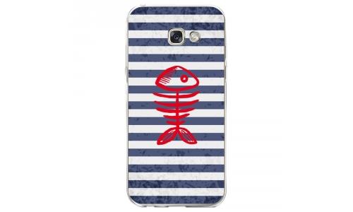 Coque souple pour Samsung Galaxy A5-2017 SM-A520F avec impression Motifs squelette poisson