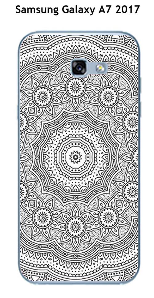 Coque TPU gel souple Samsung Galaxy A7 2017 design Mandala rosace