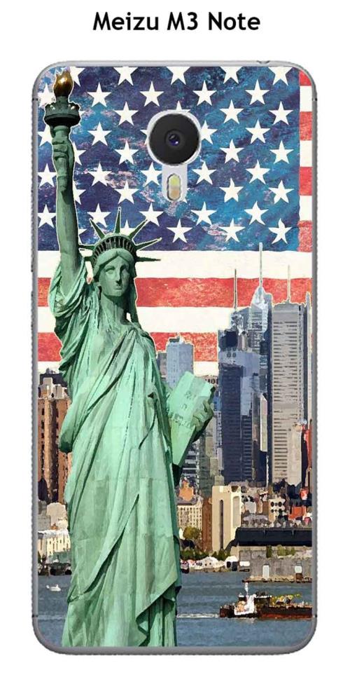 Coque TPU gel souple Meizu M3 Note design New York-1