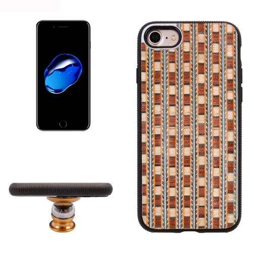 iPhone 7 Coque Protection Plastique Noir Impression Bois Bumper Silicone 8