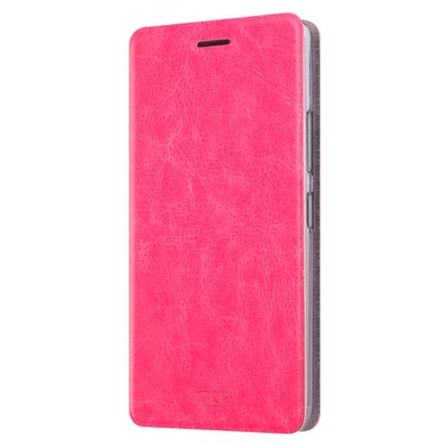Xiaomi Redmi 4X Housse Etui Cuir PU Magenta Texture Peau