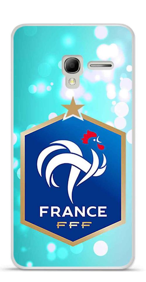 Coque TPU gel souple Alcatel OneTouch POP 3 5" design Foot France fond bleu