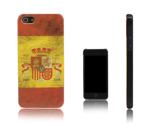 Xcessor Espagne Drapeau Vintage Dur Dos Étui Coque Pour iPhone SE / 5 / 5S