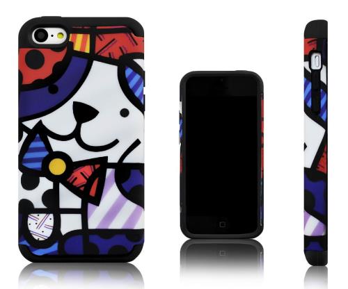 Xcessor Sourire Étui Coque pour Apple iPhone 5C. Multicolore / Noir