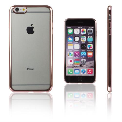 Xcessor Ultra Mince TPU Gel Étui pour Apple iPhone 6 et 6S Avec Bords Colorés. Clair / Lumière Rose