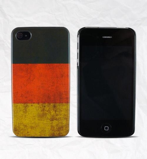 Xcessor Allemagne Drapeau Vintage Dur Dos Étui Coque Pour iPhone 4 et 4S