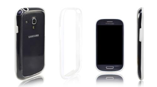 Xcessor Coque Pare-chocs Classique Pour Samsung Galaxy S3 mini i8190. Blanc