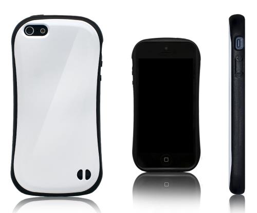 Lilware Silhouette Étui Pour Apple iPhone SE / 5 / 5S. Noir/Blanc
