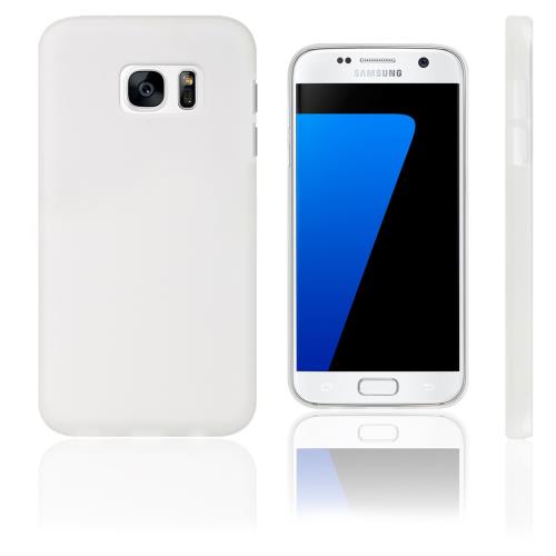 Xcessor TPU Étui Coque Pour Samsung Galaxy S7 SM-G930. Opaco Blanc / Semi-transparent