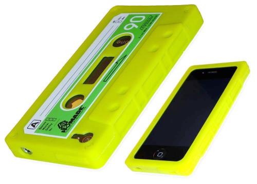 Xcessor Cassette Rétro Étui En Silicone Pour Apple iPhone 4. Jaune