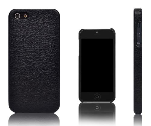 Xcessor Cuir Effet Étui Coque Pour Apple iPhone SE / 5 / 5S. Noir