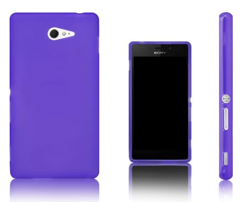 Xcessor TPU Étui Coque Pour Sony Xperia M2. Pourpre / Transparent