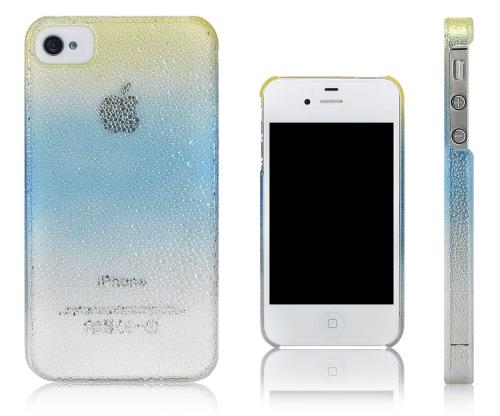 Xcessor Goutte d'eau Dur Dos Étui Coque Pour iPhone 4 et 4S. Transparente/Ciel Bleu