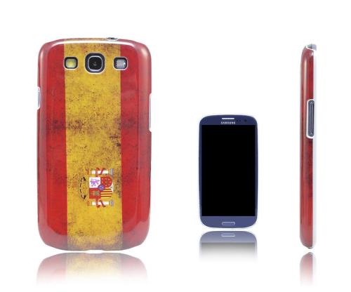 Xcessor Espagne Drapeau Vintage Dur Dos Étui Coque Pour Samsung Galaxy S3 i9300