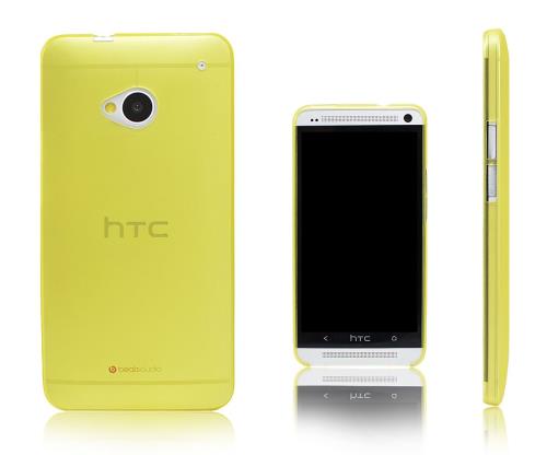 Xcessor Ultra mince Dur Dos Étui Coque Pour HTC One. Jaune / Transparente