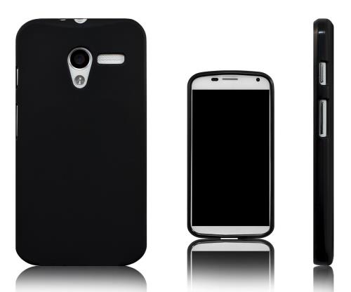 Xcessor Étui Coque Flexible en Gel TPU Gel Pour Motorola Moto X. Noir