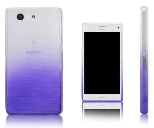 Xcessor Transition Couleur - Étui Coque Pour Sony Xperia Z3 Compact. Pourpre / Transparent