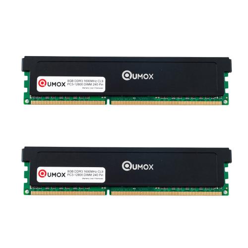 16Go (2x 8Go DDR3 1600 1600MHz PC3-12800 PC-12800 (240 broches) QUMOX DIMM mémoire XMP CL9