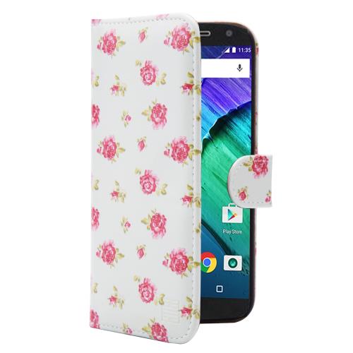 Étui Motorola Moto G5 Plus (2017) [Design Floral] par 32nd® - Rose Retro Menthe