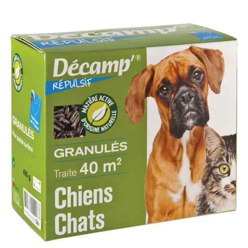 Répulsif chiens et chats en granulés Decamp repulsif