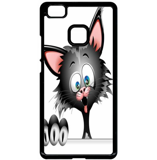 Coque huawei p9 lite chat noir 2