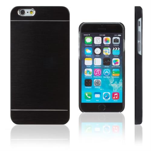Xcessor Matte Métallique en Plastique Dur et Flexible En Gel TPU Étui Coque Pour Apple iPhone 6 Plus / 6S Plus. Noir