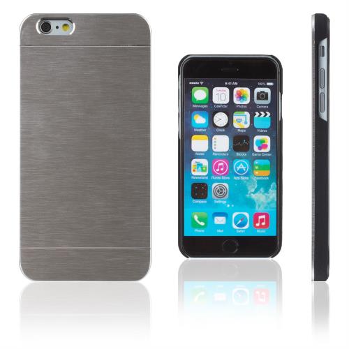 Xcessor Matte Métallique en Plastique Dur et Flexible En Gel TPU Étui Coque Pour Apple iPhone 6 Plus / 6S Plus. Noir / Couleur Argent