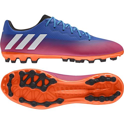 Adidas - Chaussures adidas Messi 16.3 AG - bleu/blanc/orange fluo 