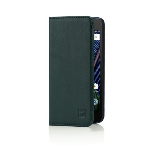 Étui Motorola Moto G5 [Classic Wallet] par 32nd® en Cuir - Vert Anglais
