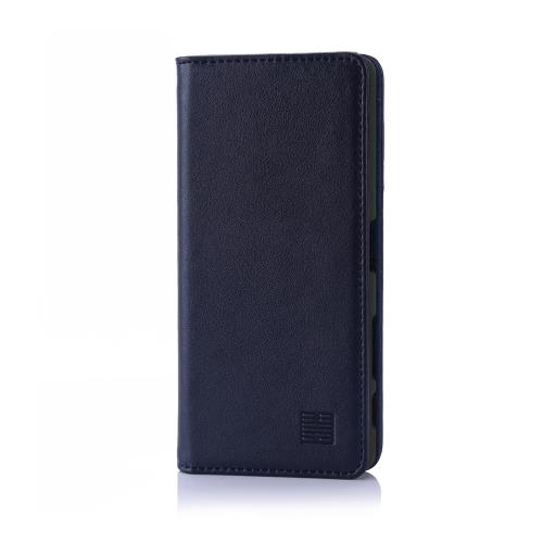 Étui Sony Xperia X [Classic Wallet] par 32nd® en Cuir - Bleu Marine