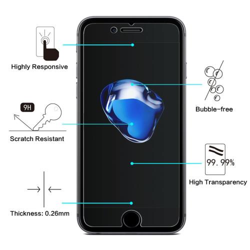 CABLING® iPhone 7 Plus Protection écran en Verre Trempé, Film Protection d'écran en Verre Trempé pour iPhone 7 Plus CABLING
