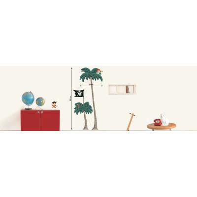 Sticker mural Palmiers et pirates (CARMEN )