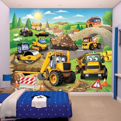 Papier peint enfant JCB construction par Walltastic