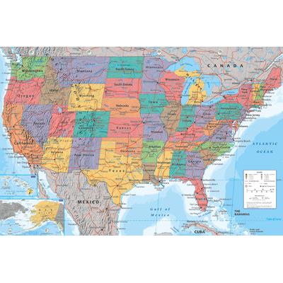 USA Map Maxi Poster