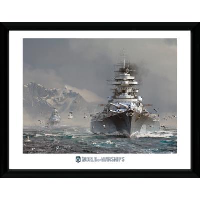 Photographie encadree World Of Warships Bismark 30x40 cm