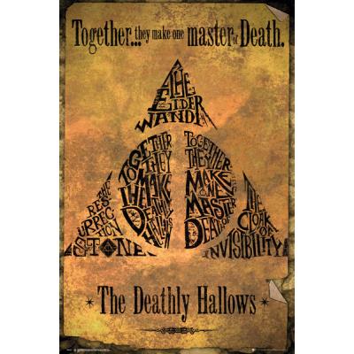 Affiche maxi Harry Potter Deathly Hallows Gold