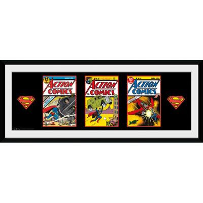 Photographie encadrée Superman 3 Comics 30 x 75 cm