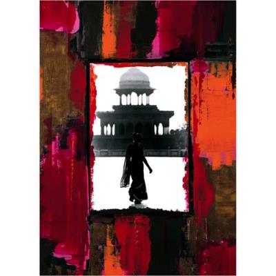 Affiche 50x70 cm Femme au Taj / Woman in India