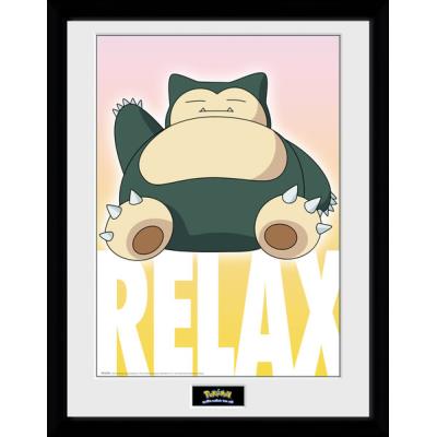 Photographie Encadré Pokemon Snorlax 30 x 40 cm