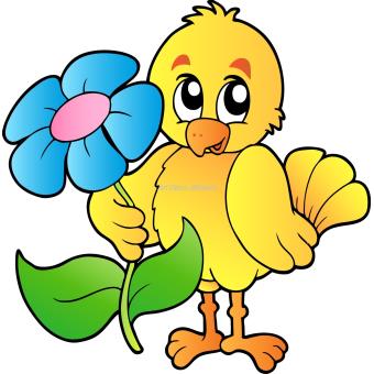 Sticker Enfant Oiseau Fleur Hauteur Hauteur 110cm