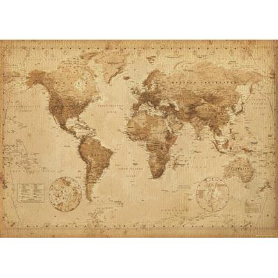 Poster Geant World Map Antique Style