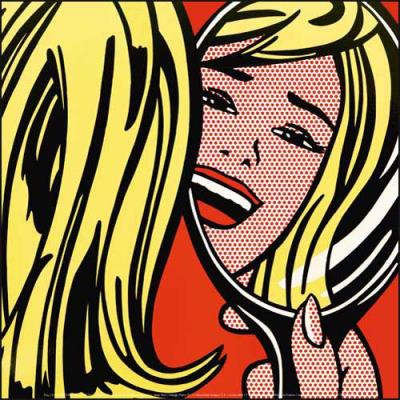 Affiche 30x30 cm Girl in Mirror, 1963