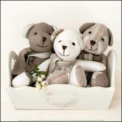 Affiche 30x30 cm Les copains oursons / Teddy pals / Bärchen Freunde