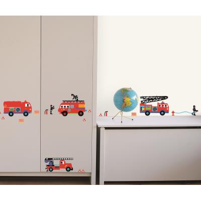 Sticker mural Camions de pompiers (PRIGENT )