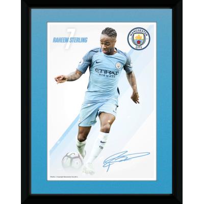 Photographie encadreé Manchester City Sterling 16/17 20 x 15 cm