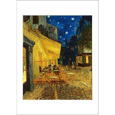 Affiche 50x70 cm Terrasse du café le soir / The cafe terrace at night / Café-Terrasse am Abend
