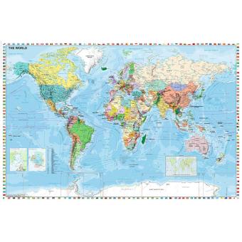 Carte Du Monde The World Avec Les Drapeaux ãtat Actuel Lã