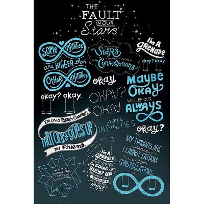 Poster The Fault In Our Stars Nos Etoiles Contraires Citations Poster Affiche Enroule Top Prix Fnac