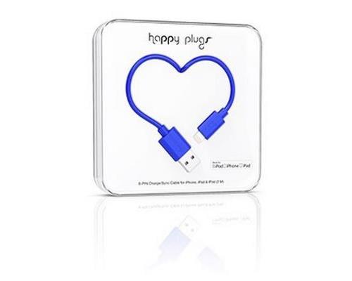 HAPPY PLUGS USB LIGHTNING CABLE IPHONE COBALT.