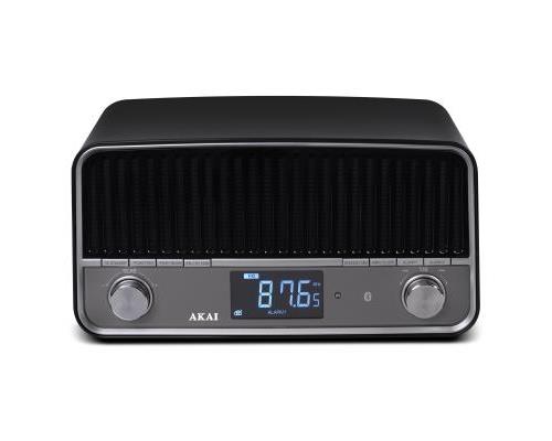 AKAI RADIO DIGITAL FM CLOCK RADIO BT 2.1 + USB BLACK